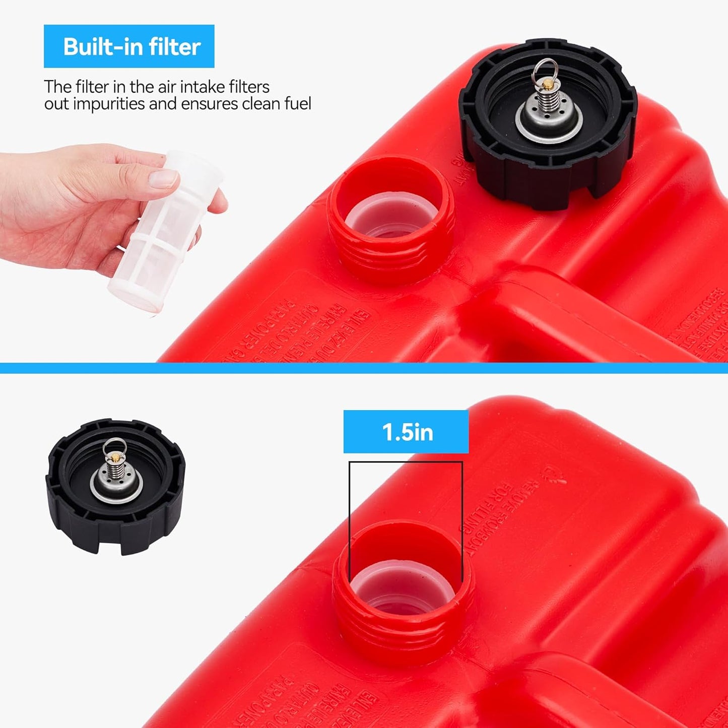 Riedhoff Marine Tank, with Line and Hand Pump, Red