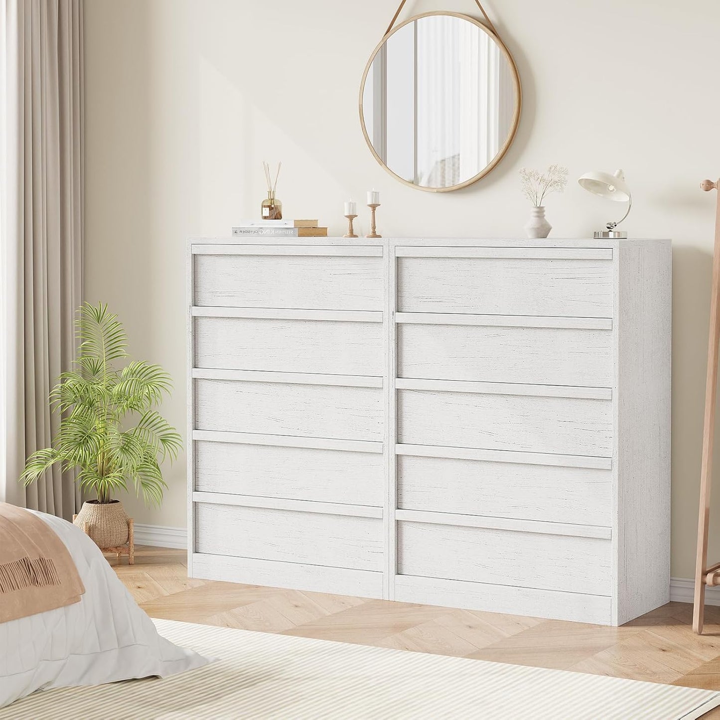 Garvee Vertical Chest of Drawers with 5 Drawers, 29.5 x 15.9 x 43.3"
