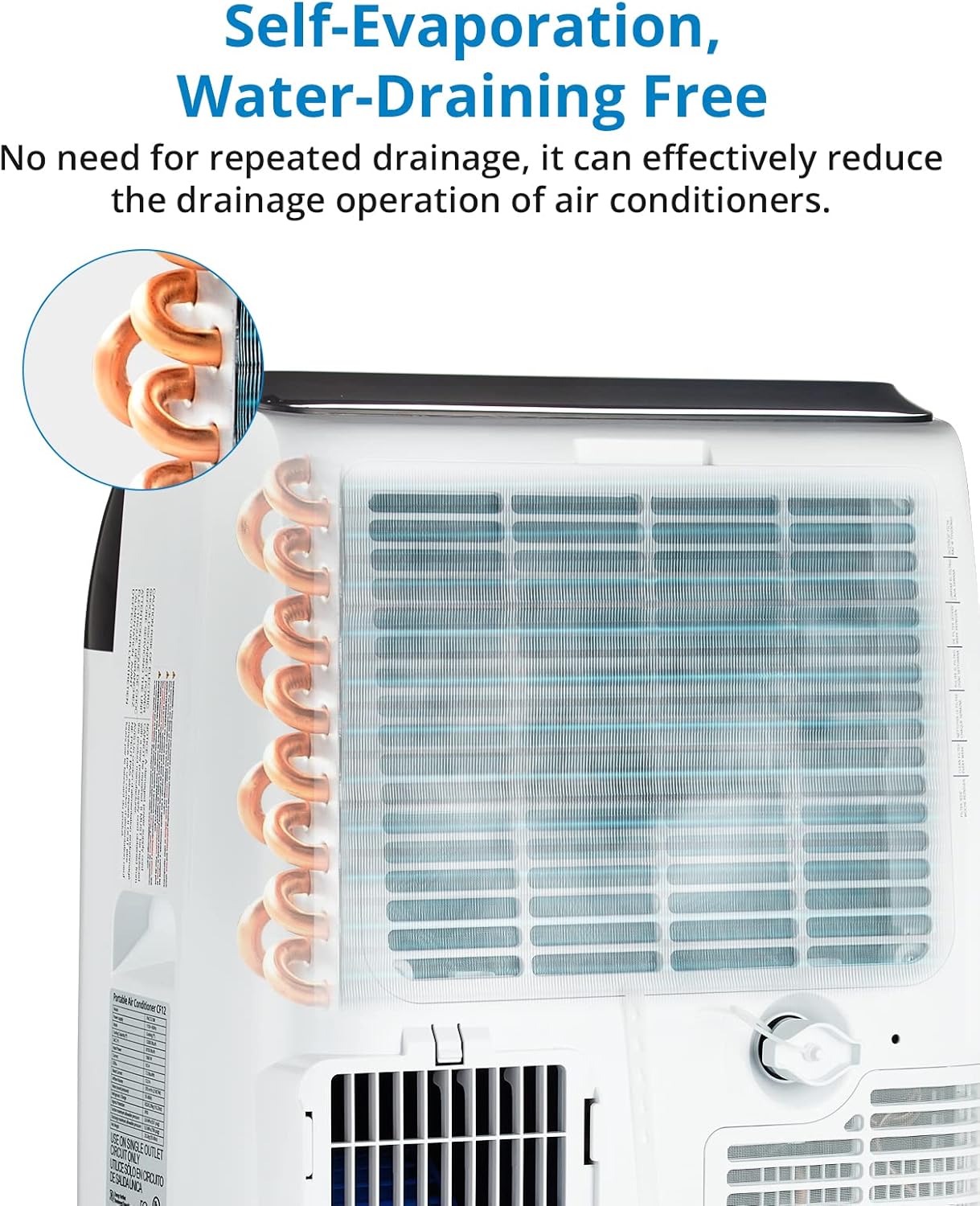 Goldensoil 14000 BTU 3-in-1 Portable AC Unit with Dehumidifier & Cooling Fan,Up to 550 Sq.Ft,Black