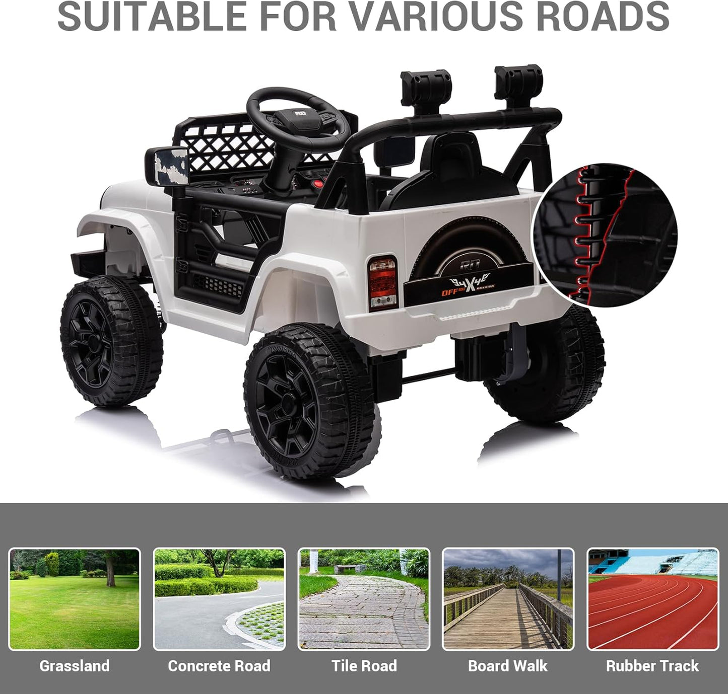 Garvee Kids Ride On Truck Car TR2311 with Remote Controller, LED Lights & Music, Age 3+