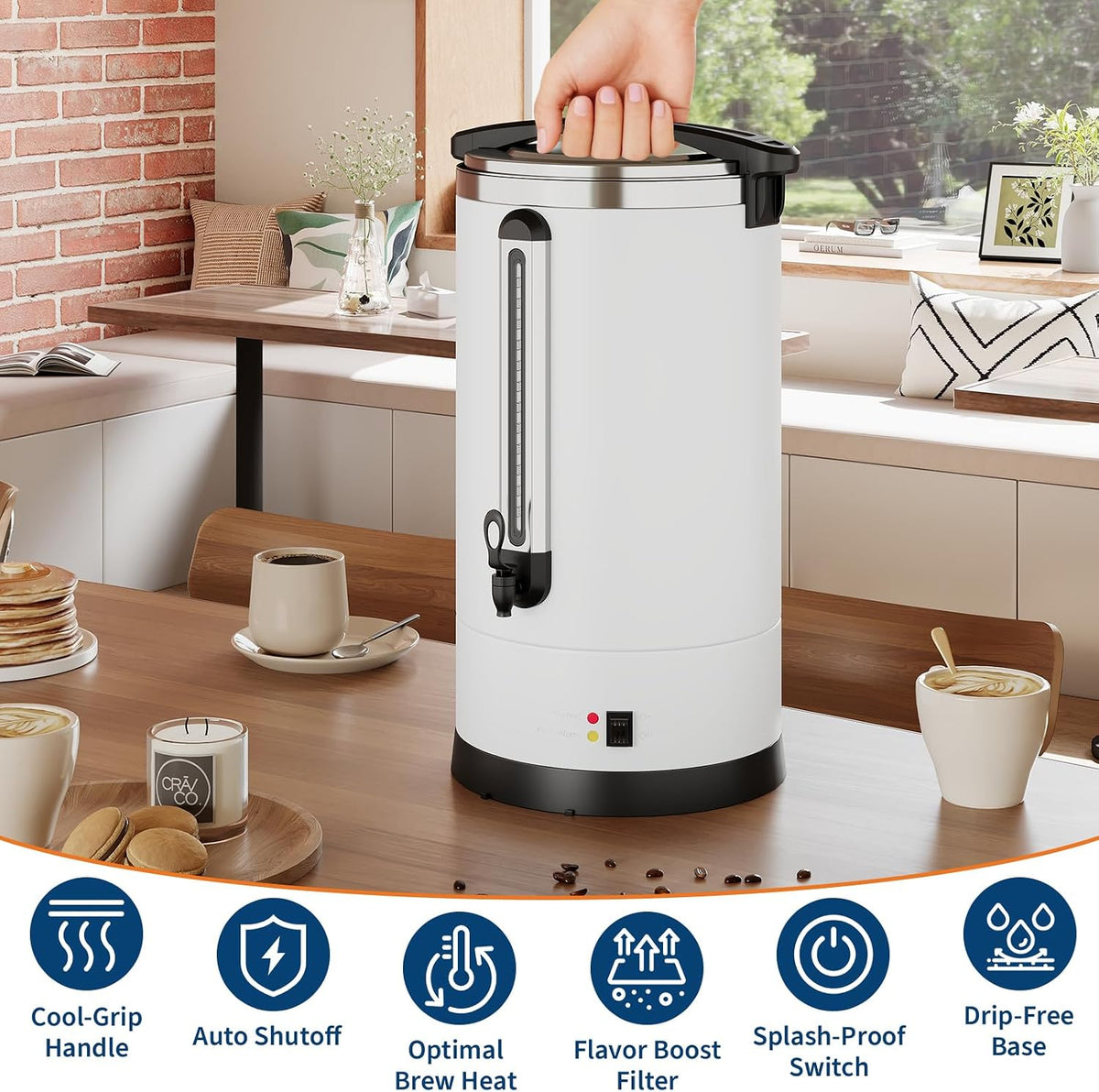 Riedhoff Commercial Coffee Urn, Hot Water Dispenser