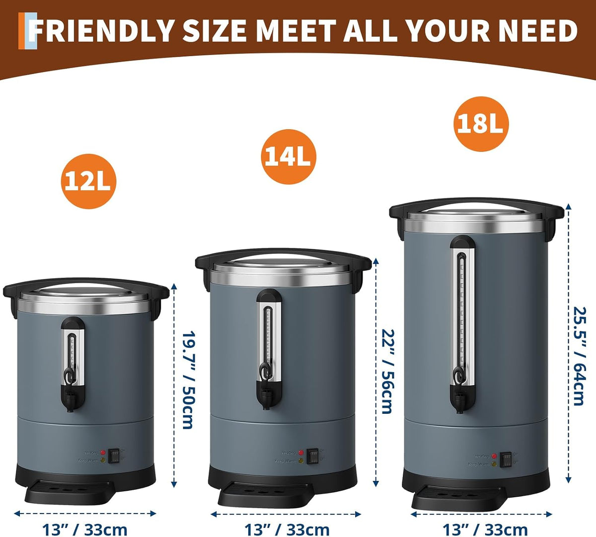 Riedhoff Commercial Coffee Urn, Hot Water Dispenser