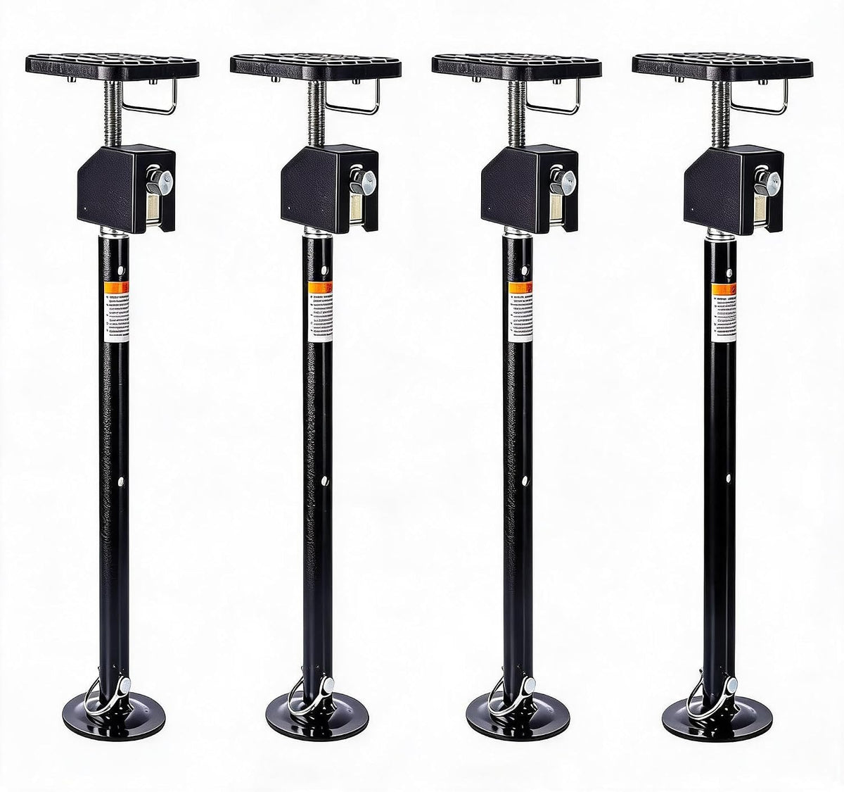 Riedhoff 20" to 49" Steel RV Stabilizers, Adjustable Height, Flat Top Support Block, 5.9" x 5.9" x 49"