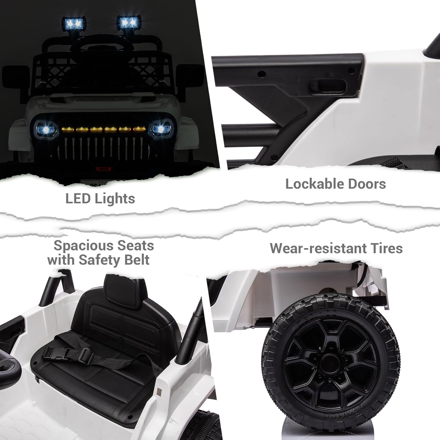 Garvee Kids Ride On Truck Car TR2311 with Remote Controller, LED Lights & Music, Age 3+