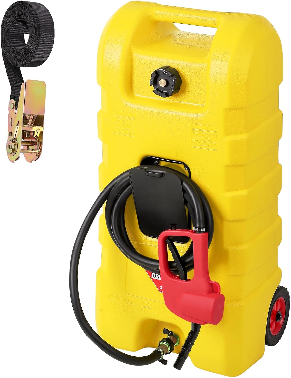 Riedhoff 15.06 Gallon Portable Gas Can, Fluid Transfer Siphon Pump & 10' Delivery Hose