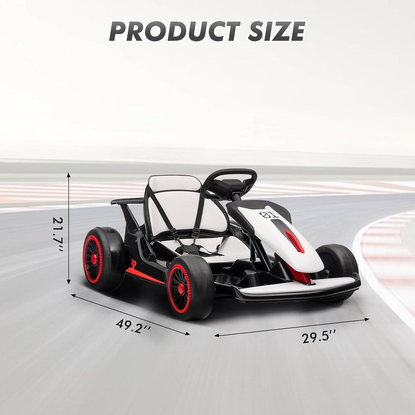 Garvee Kids Electric Drift Go-Kart, 24V 7AH Battery, 2*150W Motors, Outdoor Ride On Toy