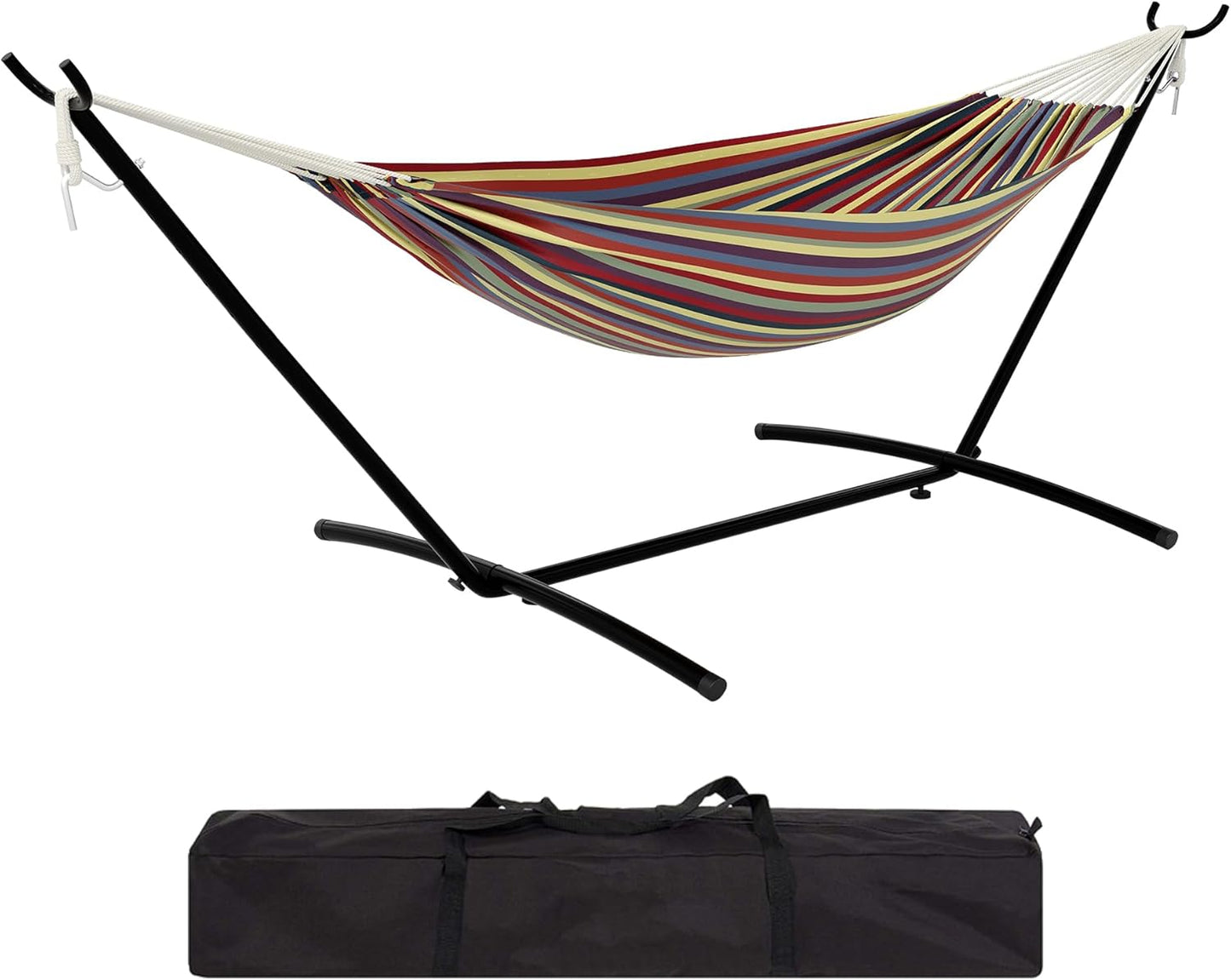 Riedhoff Double Hammock 107.5 x 42.9 x 39.3", for 2-Persons, with Steel Stand
