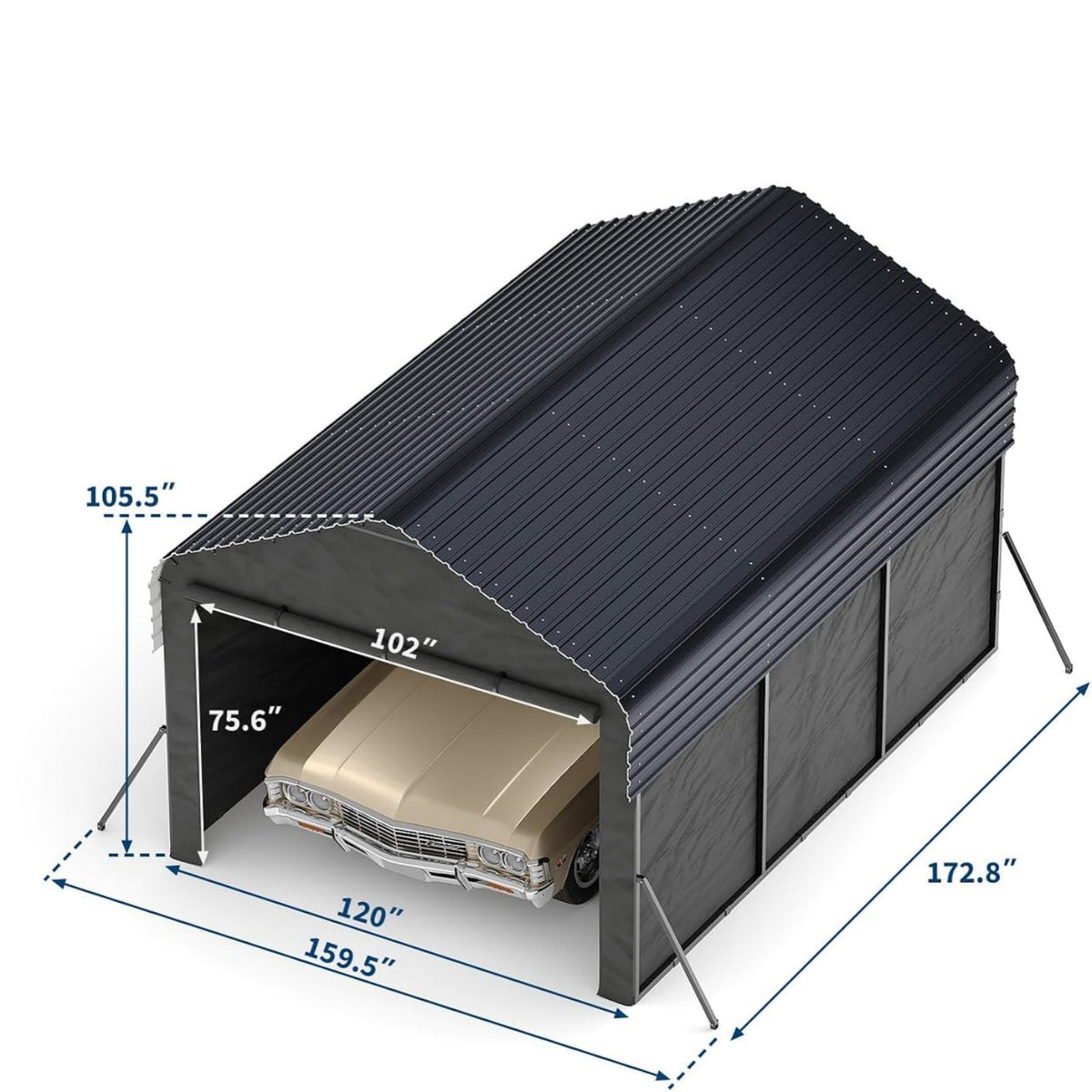 Garvee Metal Carport, Heavy-Duty