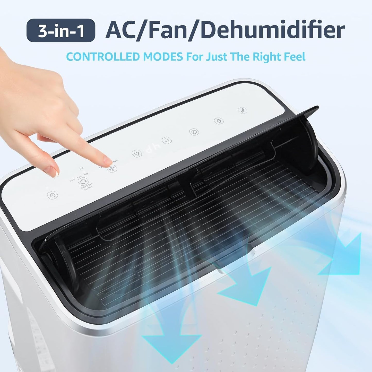 Goldensoil 14000 BTU Portable Air Conditioners Cool up to 750 Sq.ft, 4 Modes with Large LED Display