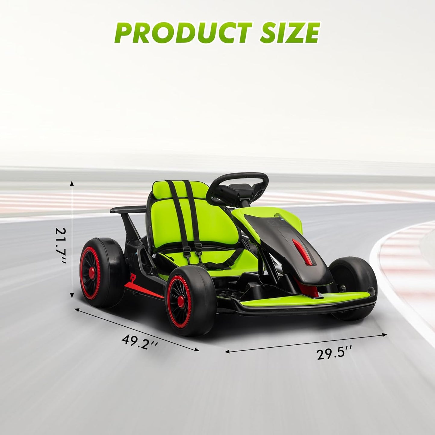 Garvee Kids Electric Drift Go-Kart, 24V 7AH Battery, 2*150W Motors, Outdoor Ride On Toy