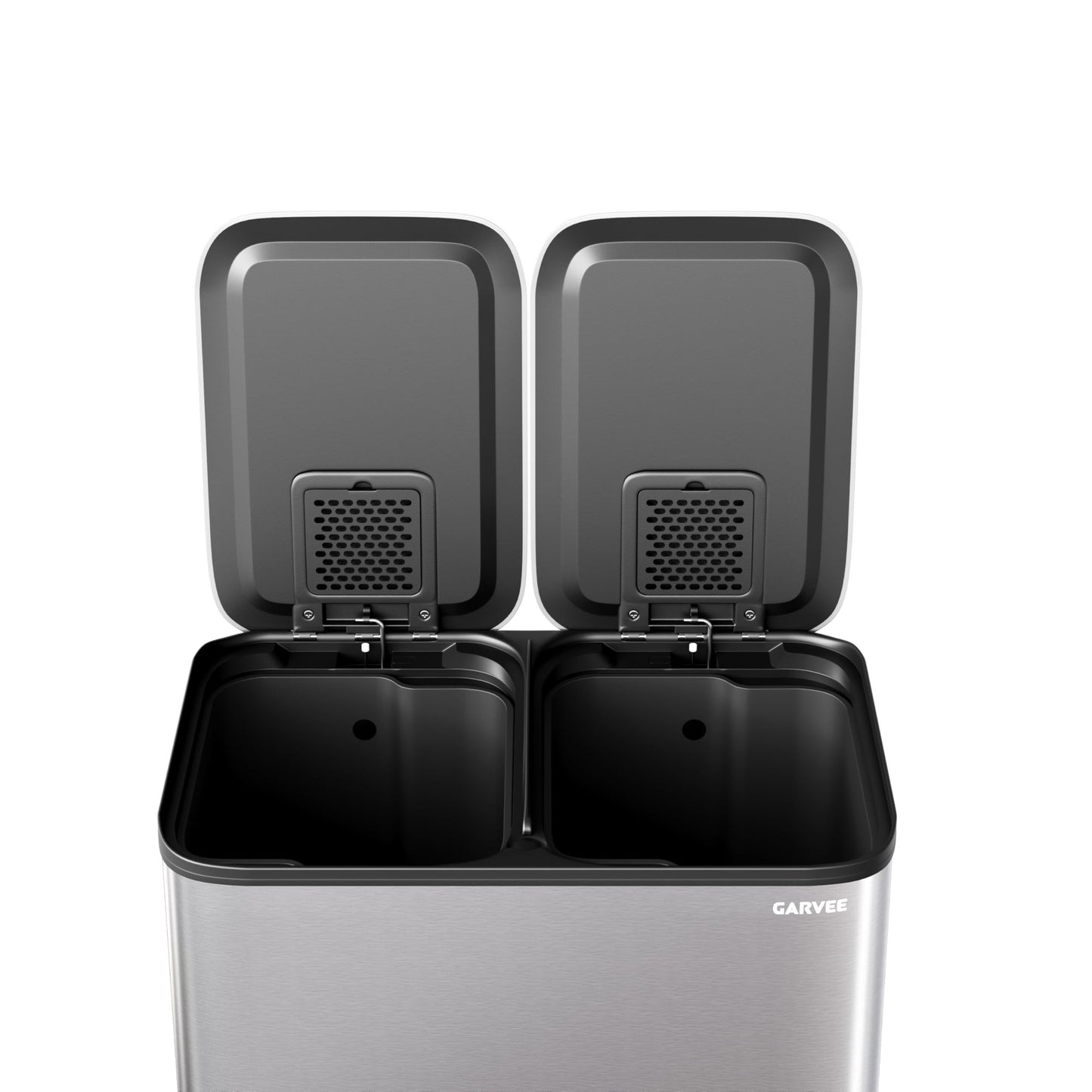 Garvee 2 x 4 Gallon Stainless Steel Double Trash Can and Recycling Bins for Kitchen