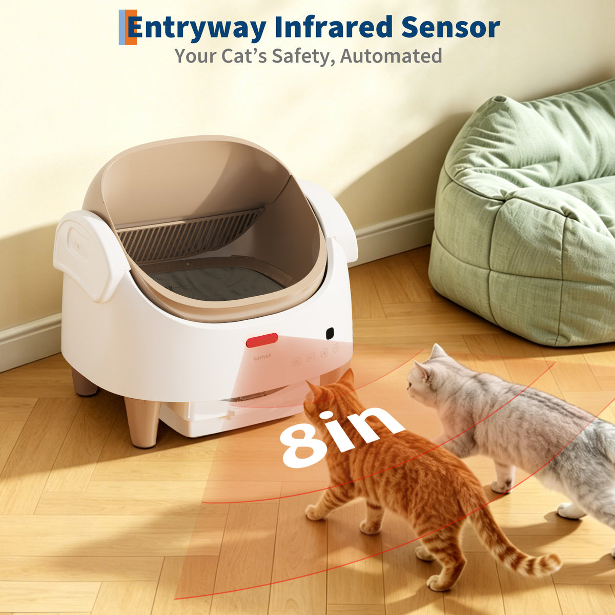 Riedhoff Self-Cleaning Automatic Odor-Control Litter Box, with Smart App Controlled