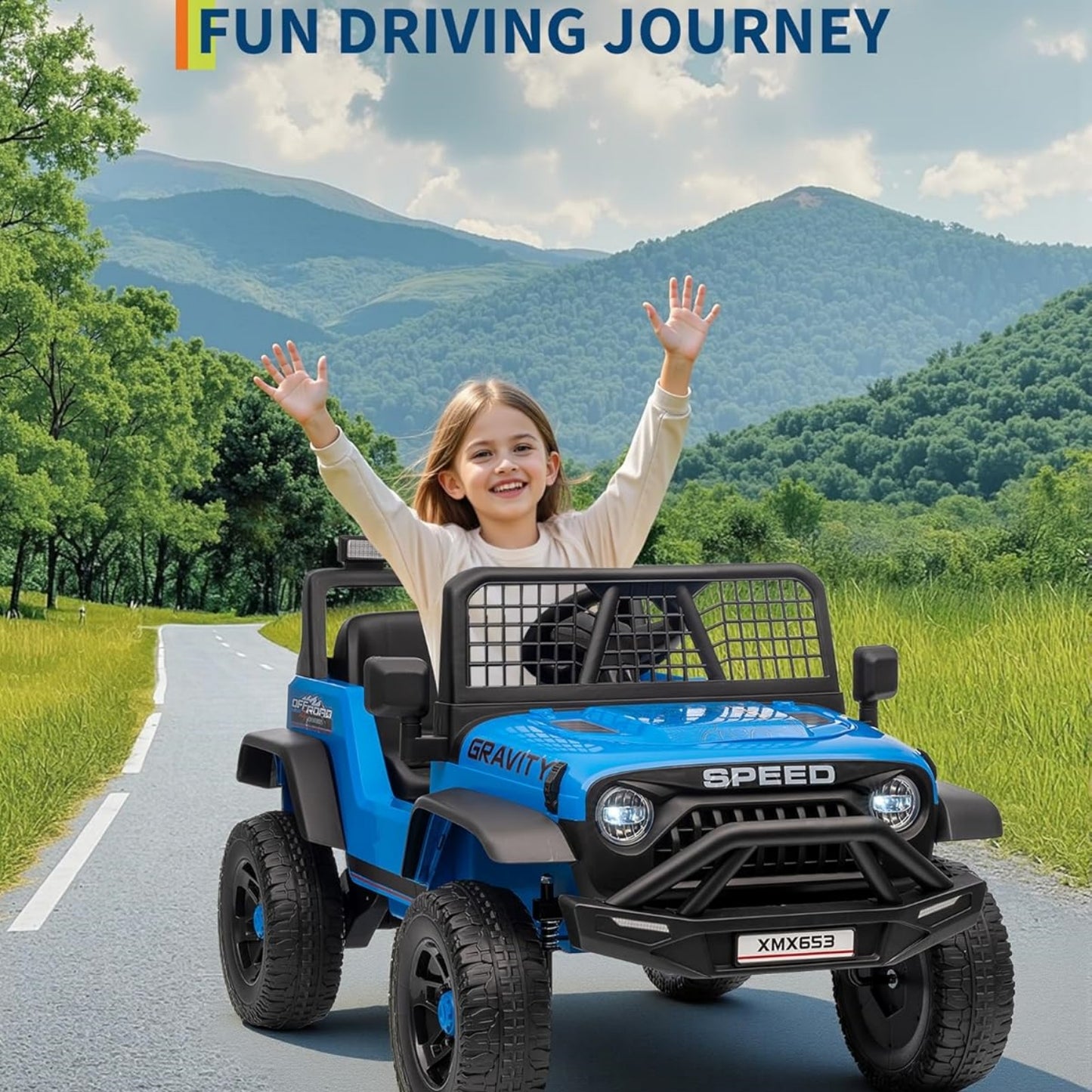 Garvee 12V Kids Ride on Car with Remote Controller, for Children 3-6 Years