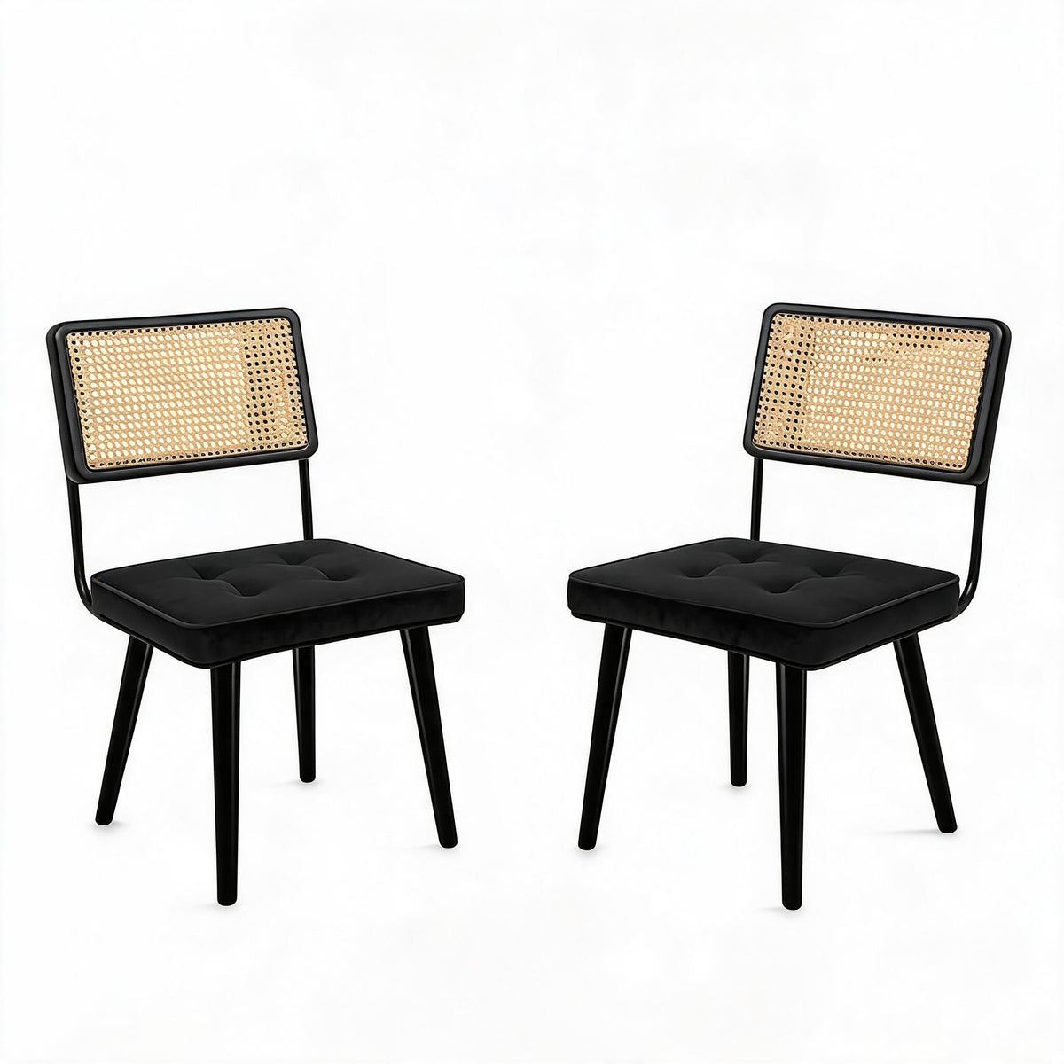 Riedhoff Rattan Dining Chairs, 22.4 x 18.5 x 31.7", Set of 2