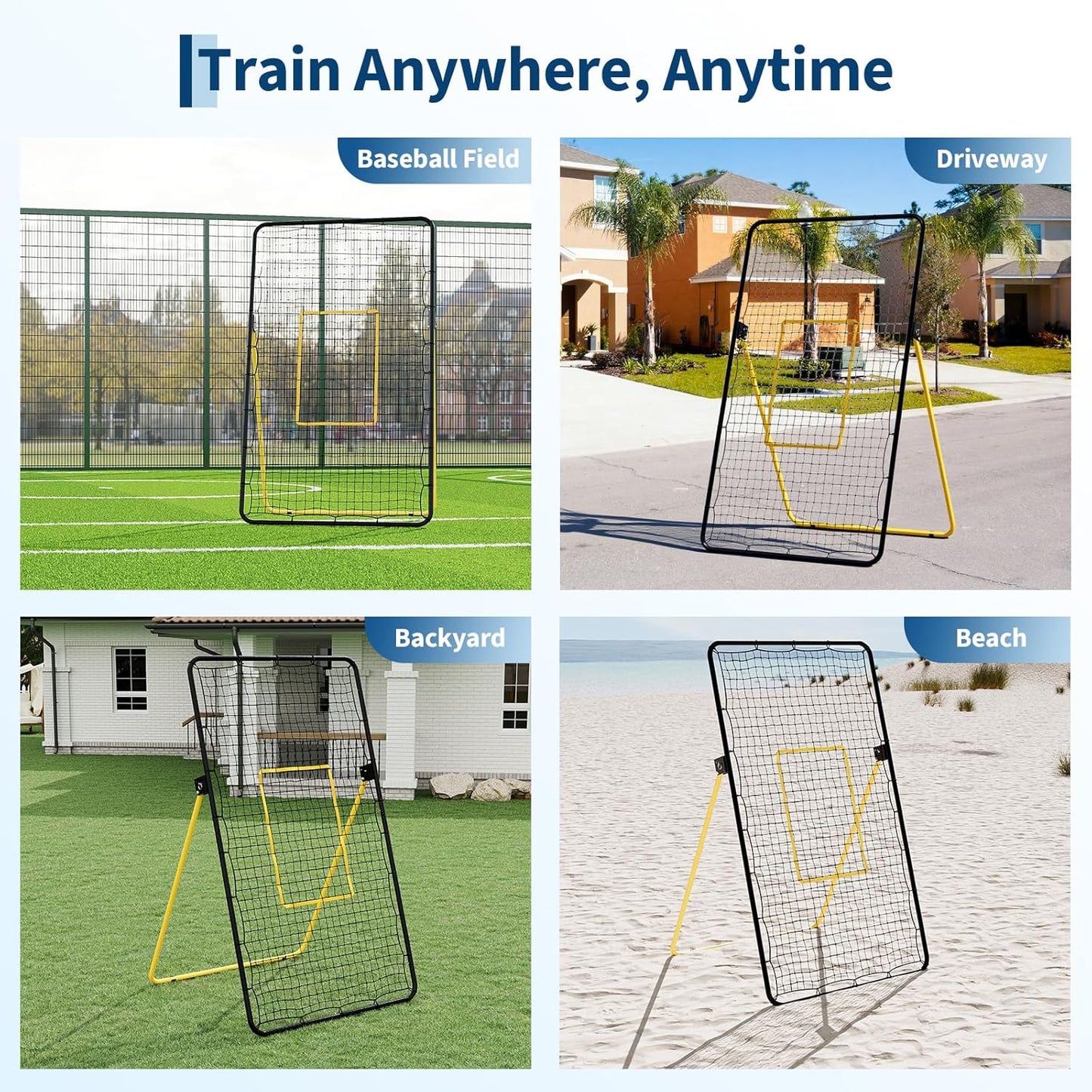 Riedhoff Volleyball Rebounder Net 7 x 4 ft, Large Training Bounce Back Net