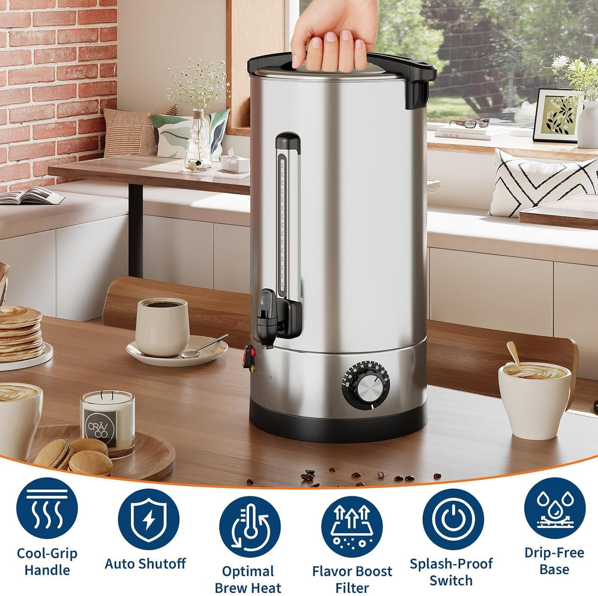 Riedhoff Commercial Coffee Urn, Hot Water Dispenser