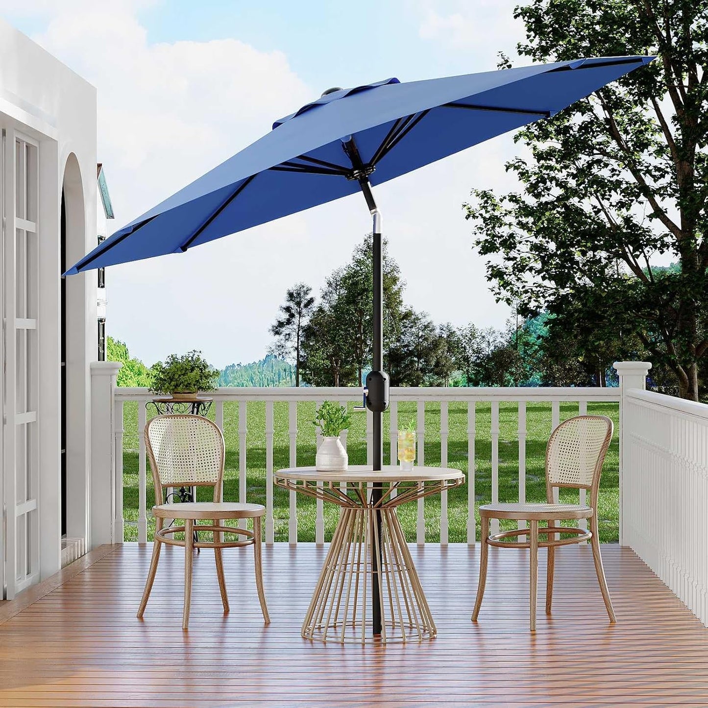 Garvee Outdoor Octagon Patio Umbrella, 8.69 x 8.69 x 7.87 ft, 8 Sturdy Ribs