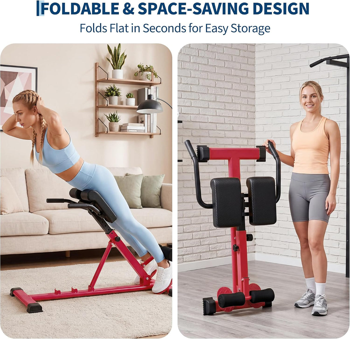 Riedhoff Roman Chair, Adjustable Hyperextension Bench, 25" to 37" Adjustable Height, 330 lbs