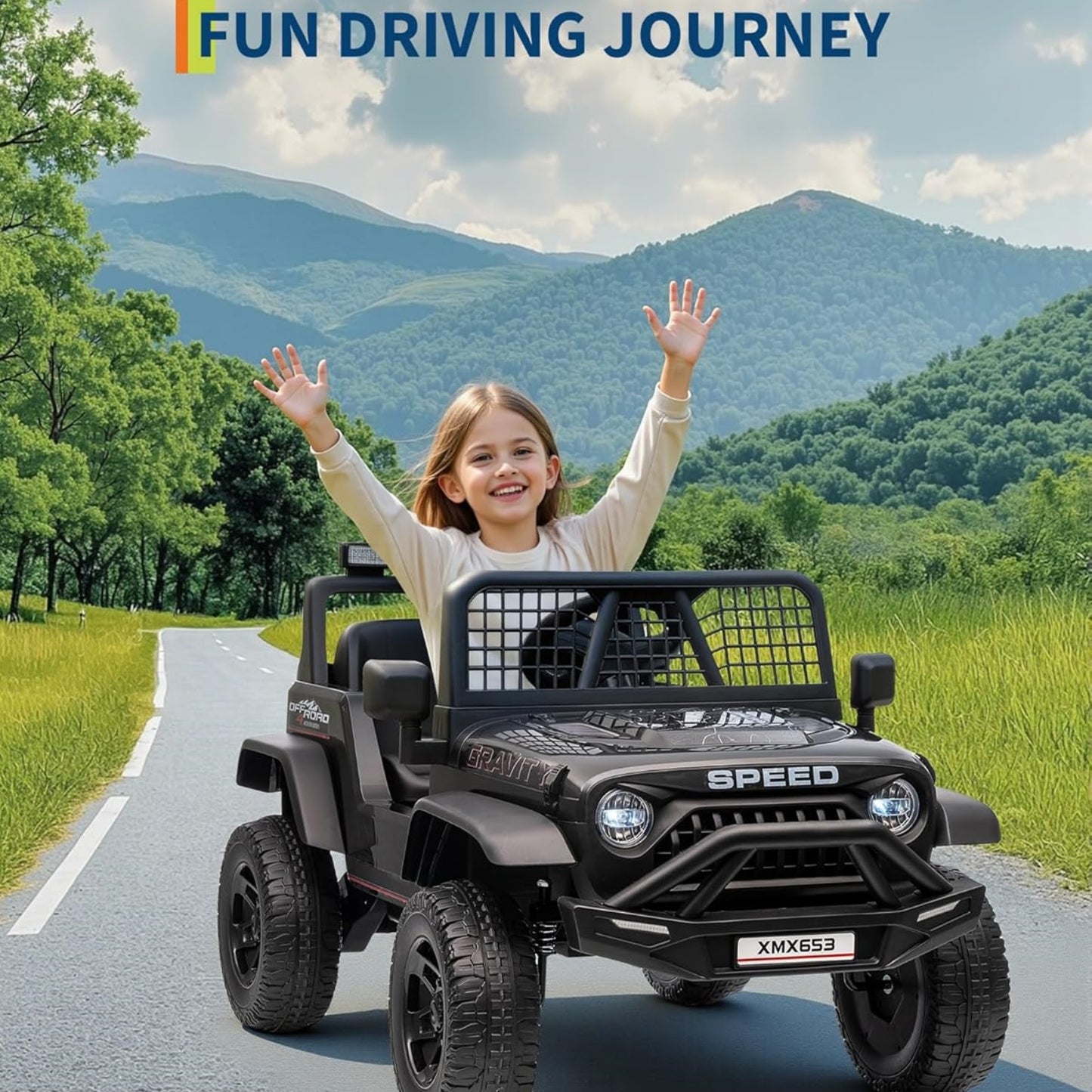 Garvee 12V Kids Ride on Car with Remote Controller, for Children 3-6 Years