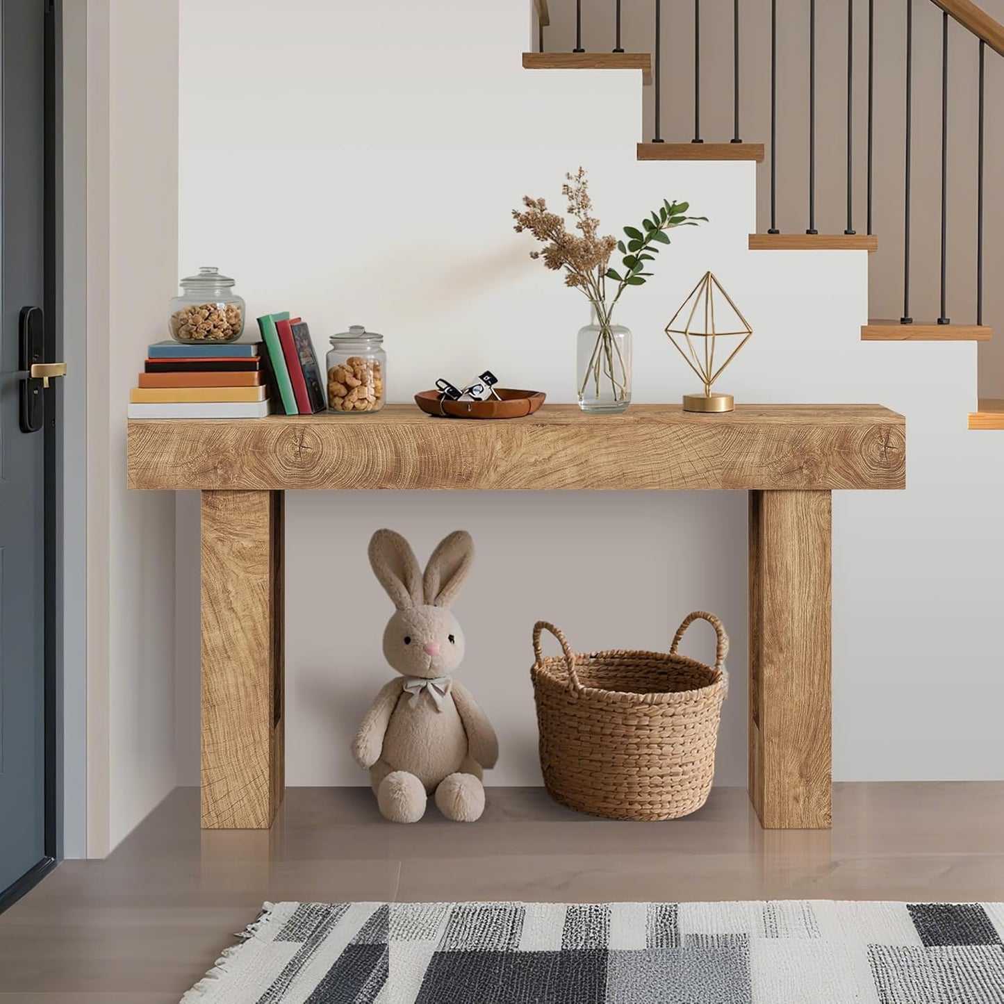 Garvee 63" Console Table for Entryway, Industrial Console Sofa Table
