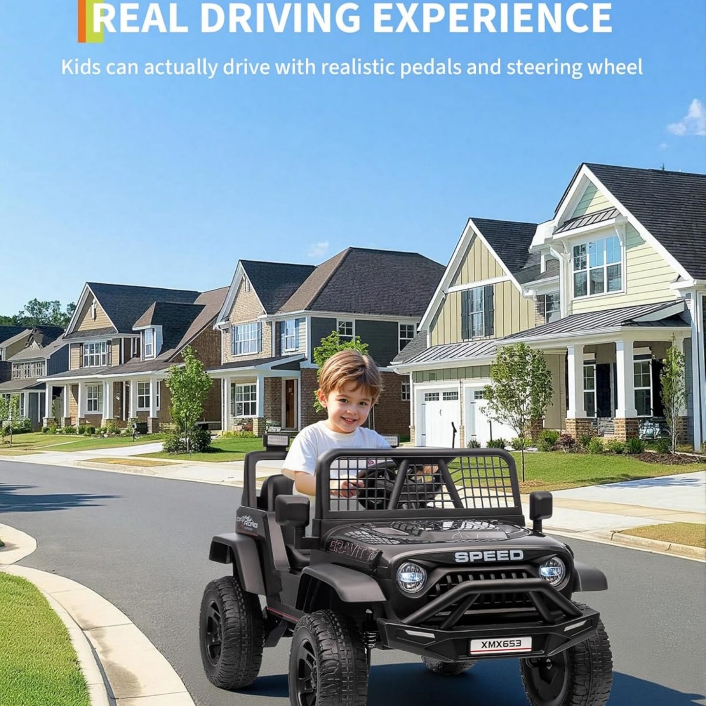 Garvee 12V Kids Ride on Car with Remote Controller, for Children 3-6 Years