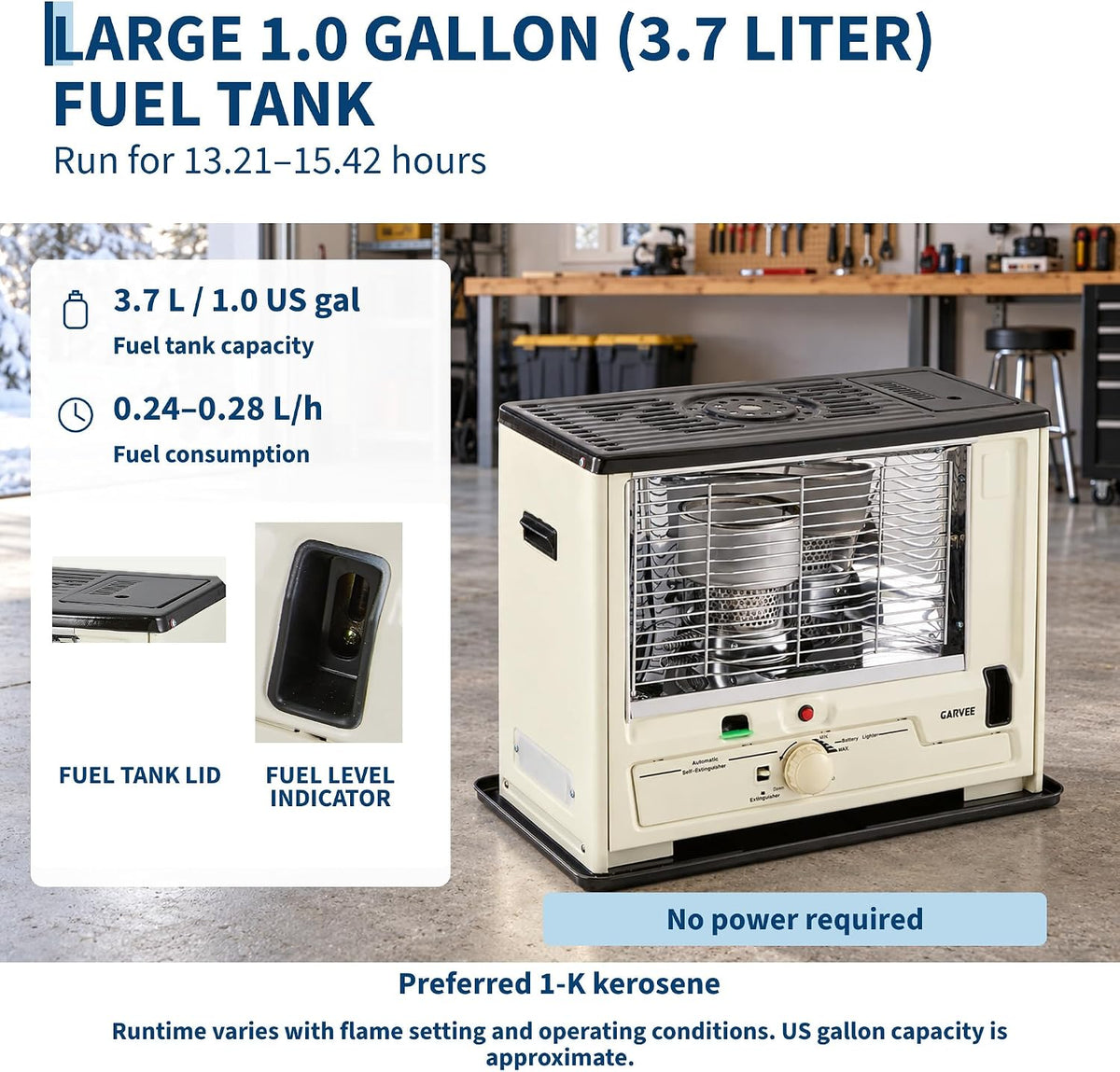 Riedhoff Portable Kerosene Heater, with Stove Top