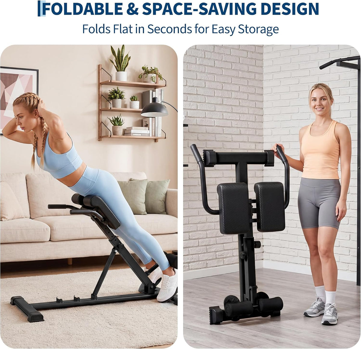 Riedhoff Roman Chair, Adjustable Hyperextension Bench, 25" to 37" Adjustable Height, 330 lbs