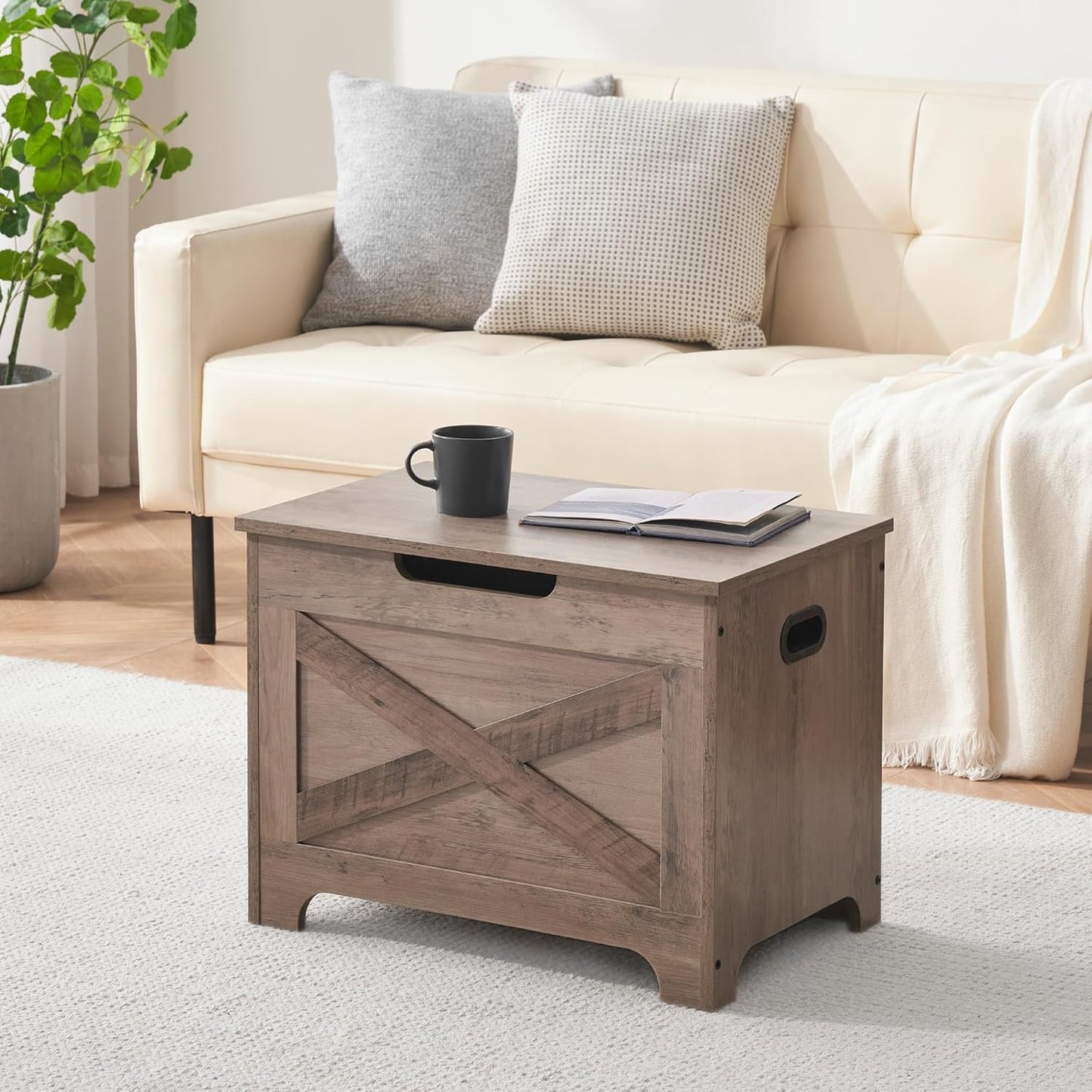 Garvee Lift Top Storage Chest, with Safety Hinge, Retro Color