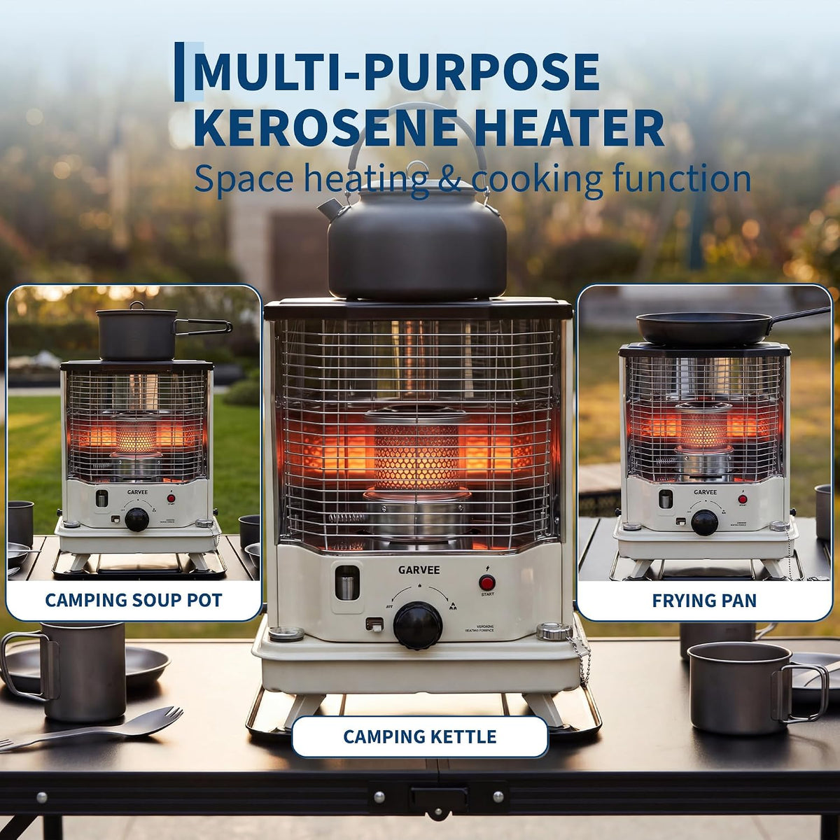 Riedhoff Portable Kerosene Heater, with Stove Top