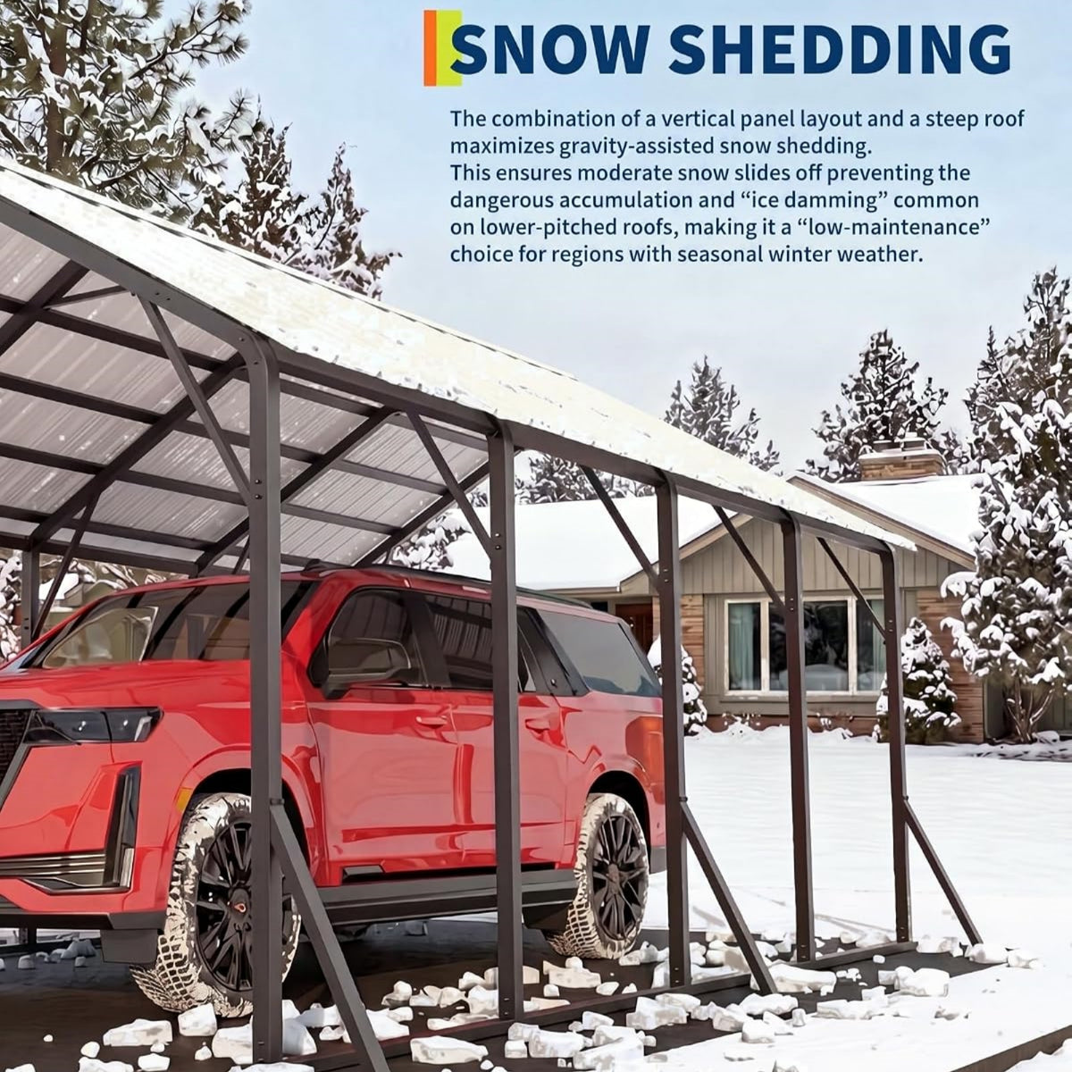 Garvee Metal Carport, Heavy-Duty