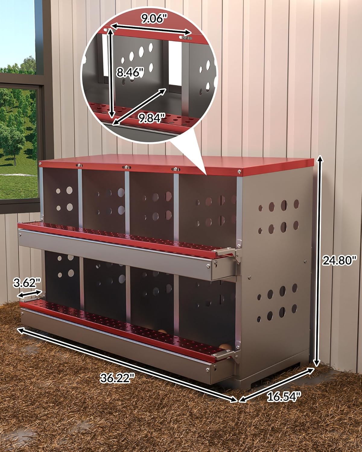 Garvee Chicken Nesting Box for Laying Eggs
