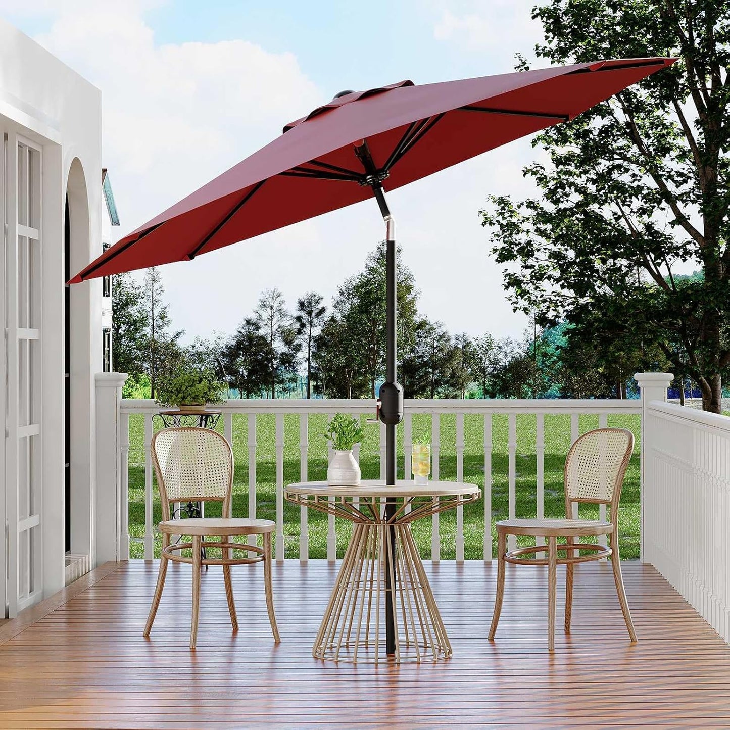 Garvee Outdoor Octagon Patio Umbrella, 8.69 x 8.69 x 7.87 ft, 8 Sturdy Ribs