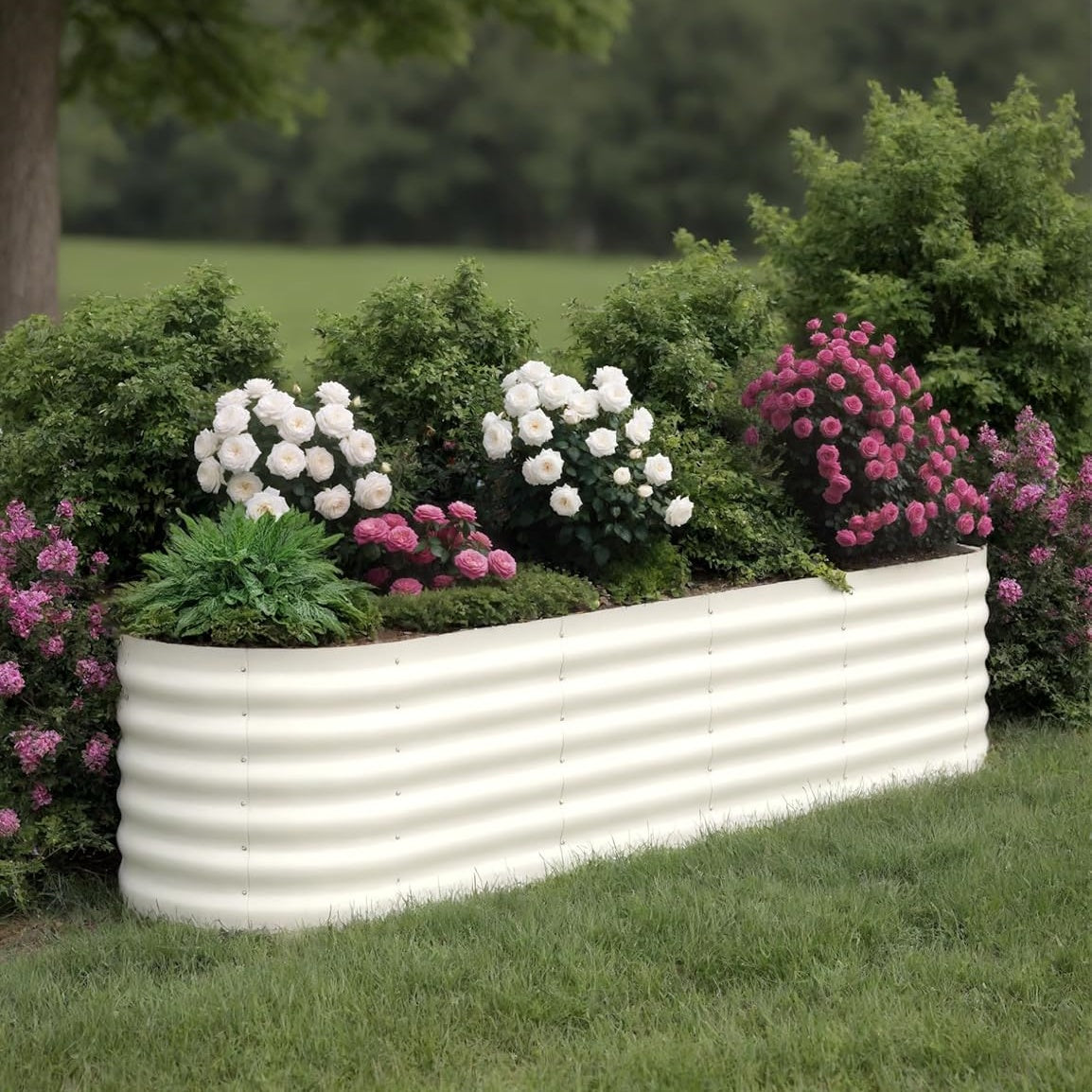 Garvee Elliptical feet Steel Planter Box, Raised Garden Bed