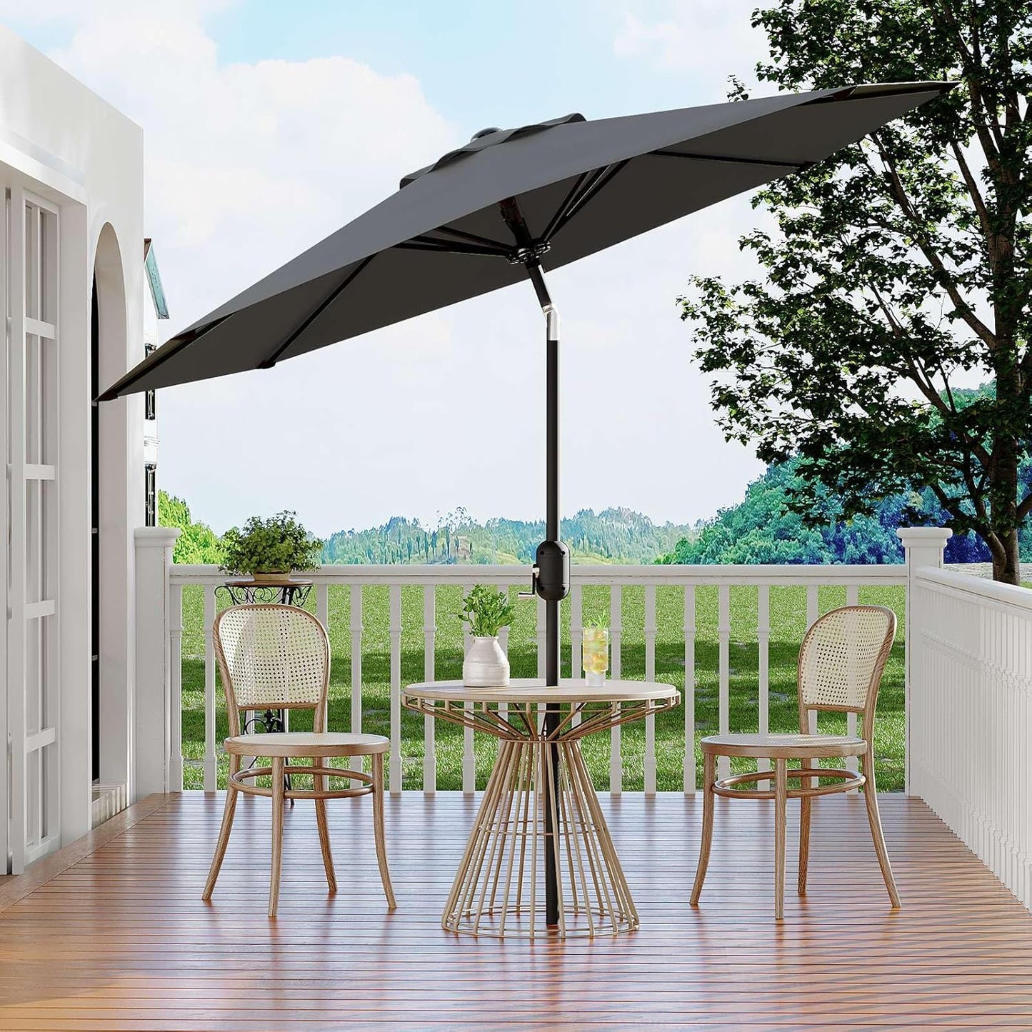 Garvee Outdoor Octagon Patio Umbrella, 8.69 x 8.69 x 7.87 ft, 8 Sturdy Ribs