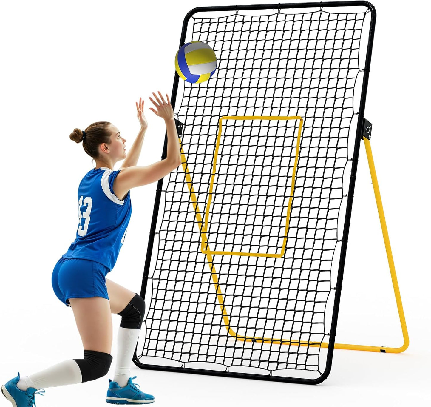 Riedhoff Volleyball Rebounder Net 7 x 4 ft, Large Training Bounce Back Net