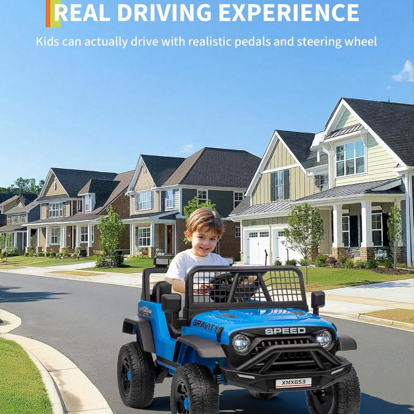 Garvee 12V Kids Ride on Car with Remote Controller, for Children 3-6 Years