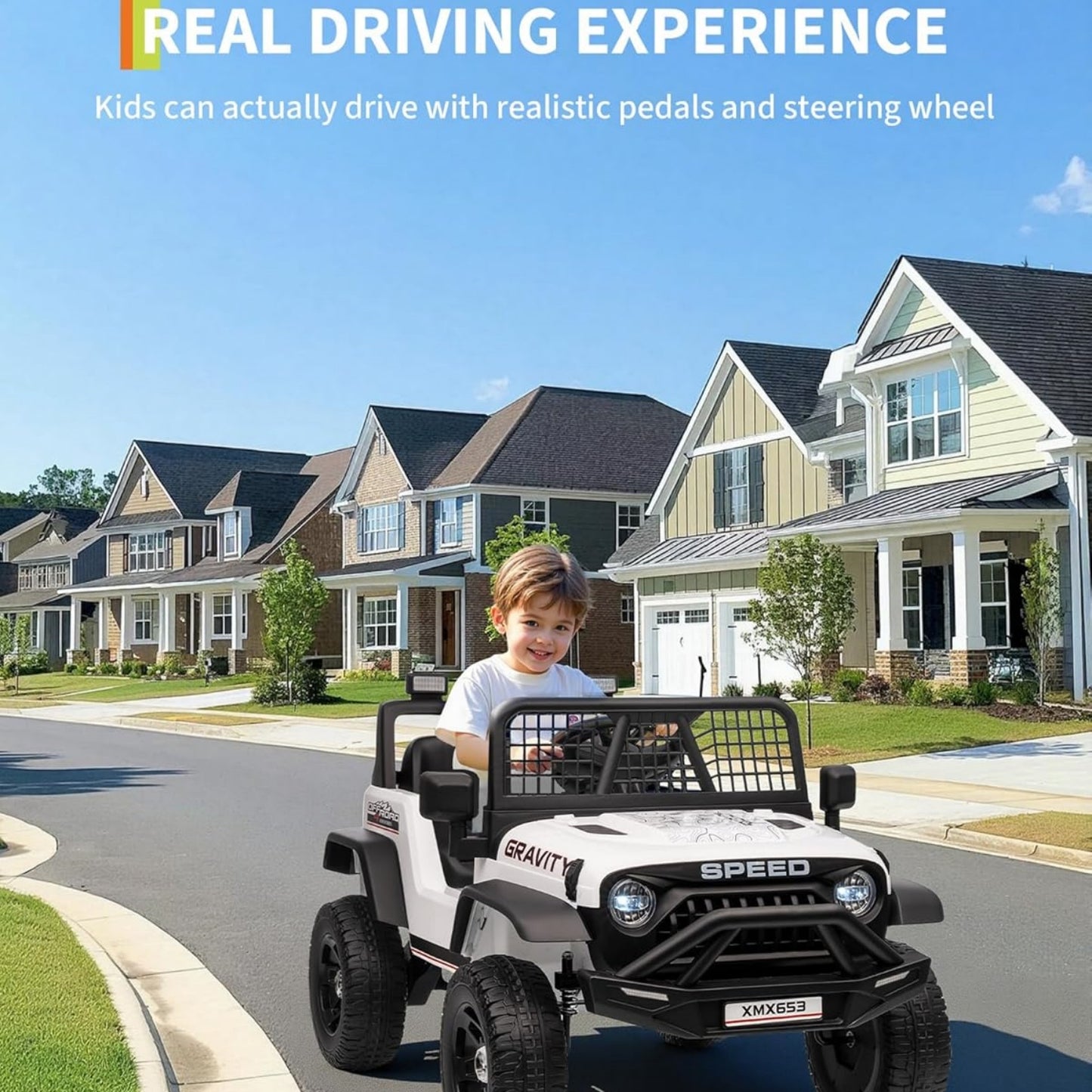 Garvee 12V Kids Ride on Car with Remote Controller, for Children 3-6 Years