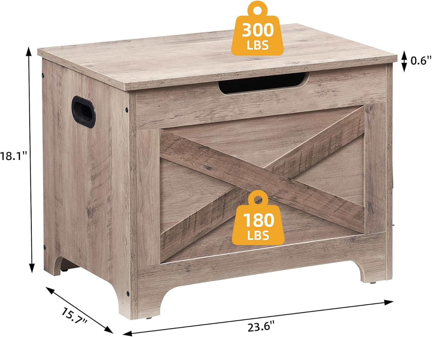 Garvee Lift Top Storage Chest, with Safety Hinge, Retro Color