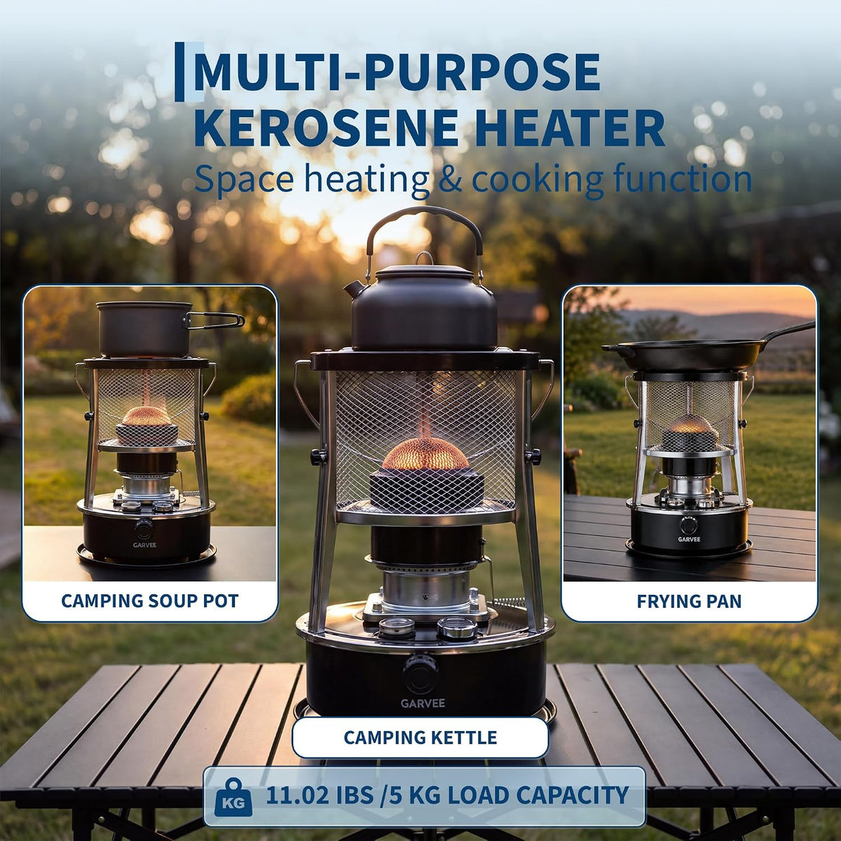 Riedhoff Portable Kerosene Heater, with Stove Top