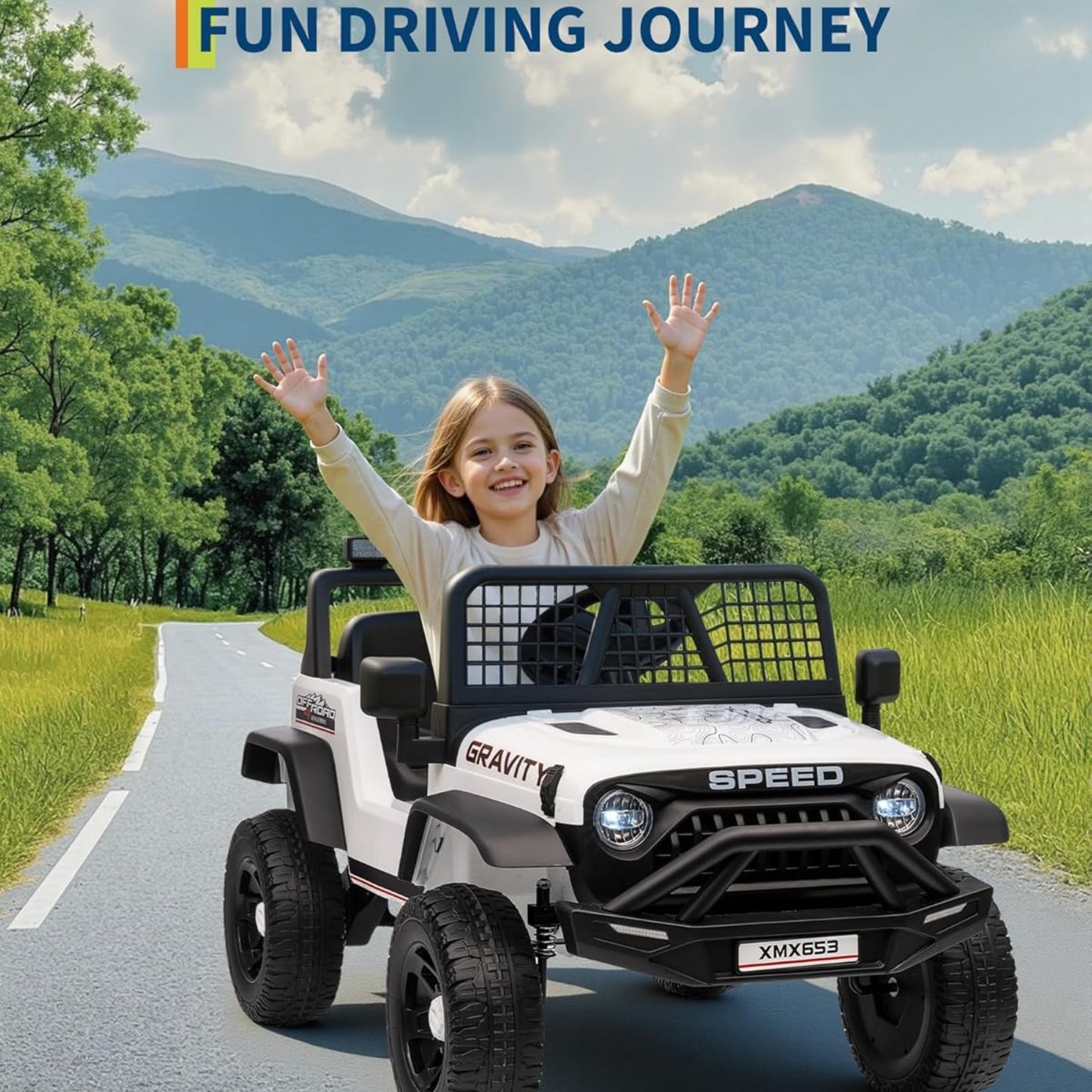 Garvee 12V Kids Ride on Car with Remote Controller, for Children 3-6 Years