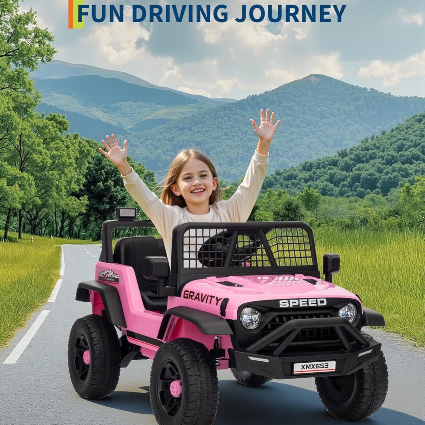 Garvee 12V Kids Ride on Car with Remote Controller, for Children 3-6 Years