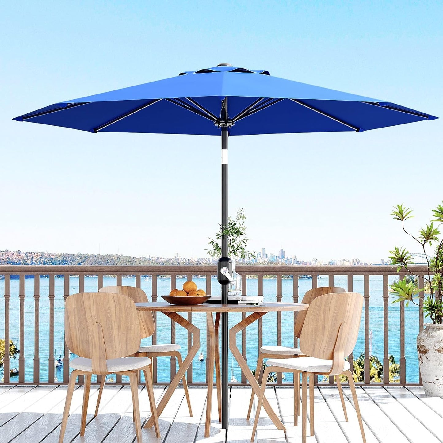 Garvee Outdoor Octagon Patio Umbrella, 8.69 x 8.69 x 7.87 ft, 8 Sturdy Ribs