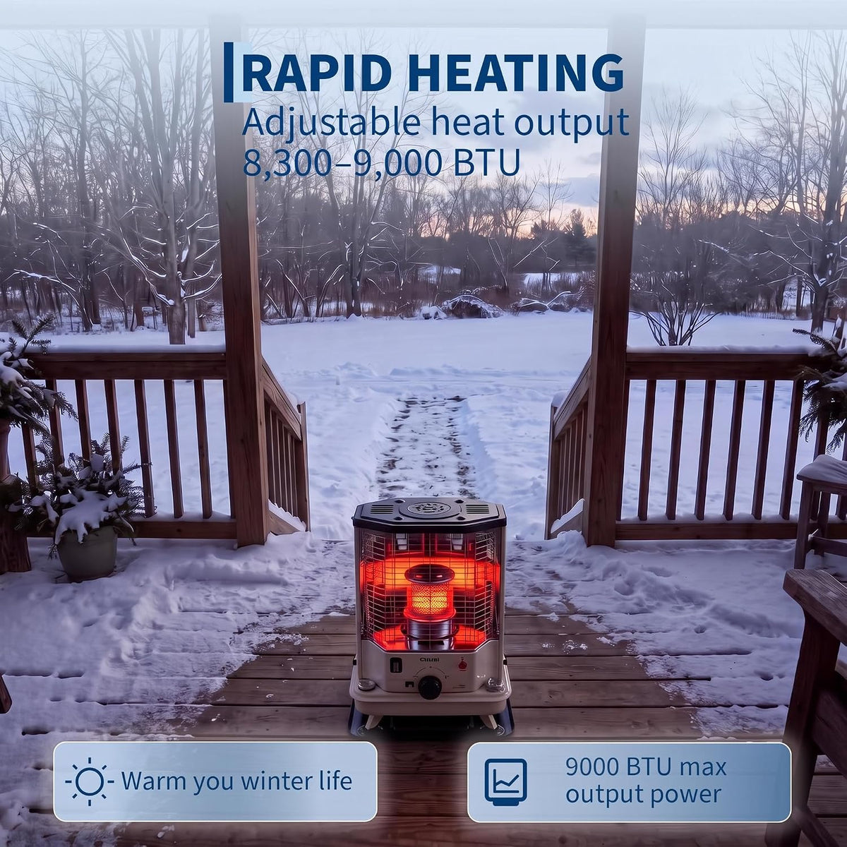 Riedhoff Portable Kerosene Heater, with Stove Top