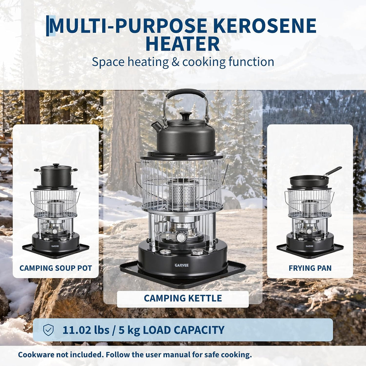 Riedhoff Portable Kerosene Heater, with Stove Top