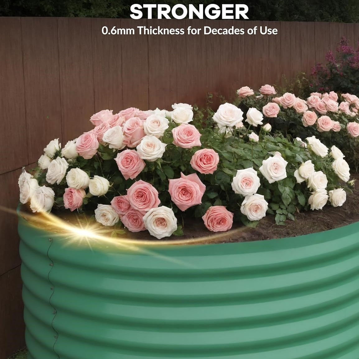 Garvee Elliptical feet Steel Planter Box, Raised Garden Bed