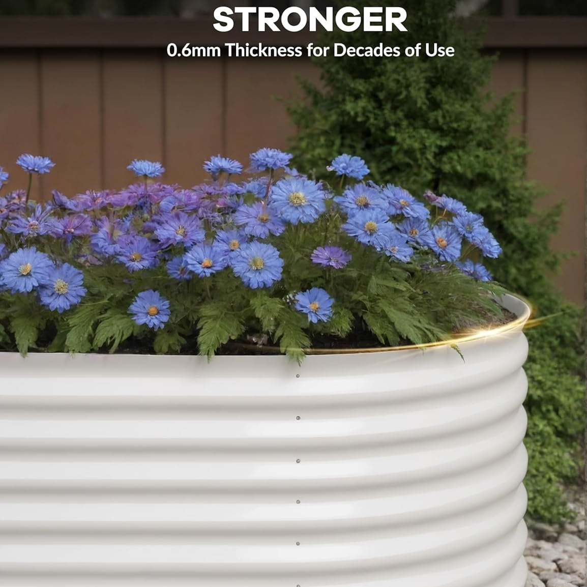 Garvee Elliptical feet Steel Planter Box, Raised Garden Bed