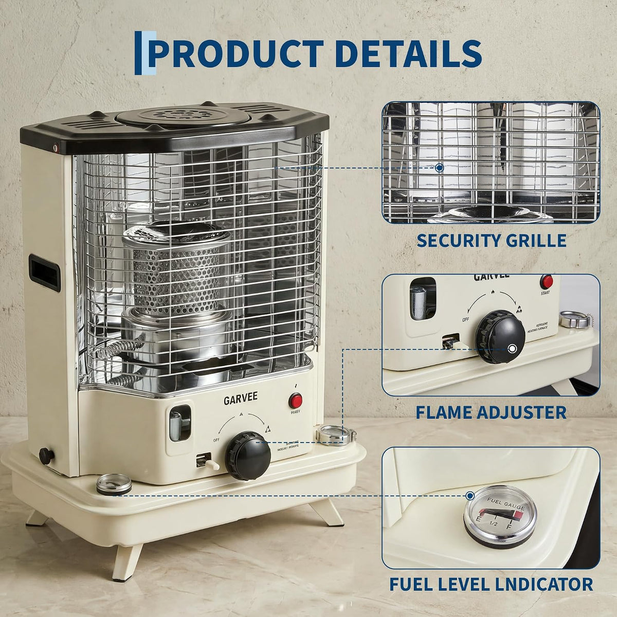Riedhoff Portable Kerosene Heater, with Stove Top