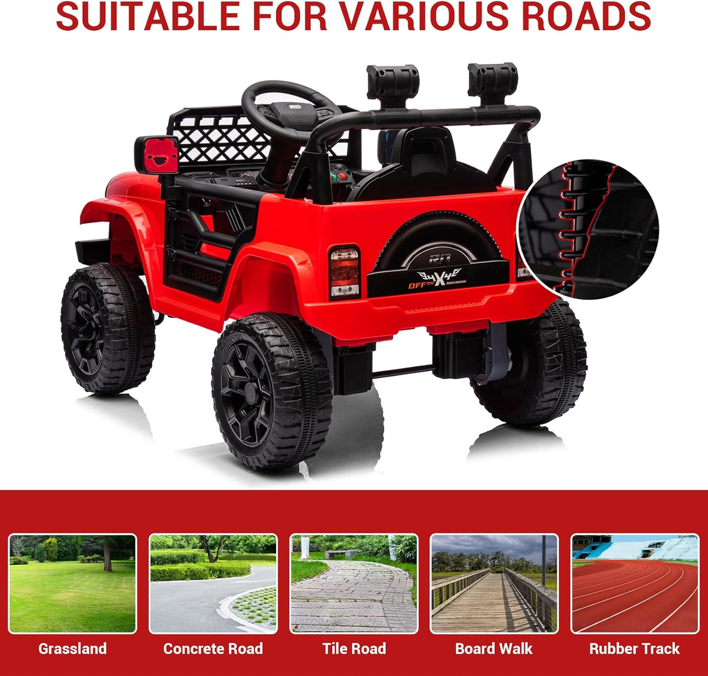 Garvee Kids Ride On Truck Car TR2311 with Remote Controller, LED Lights & Music, Age 3+