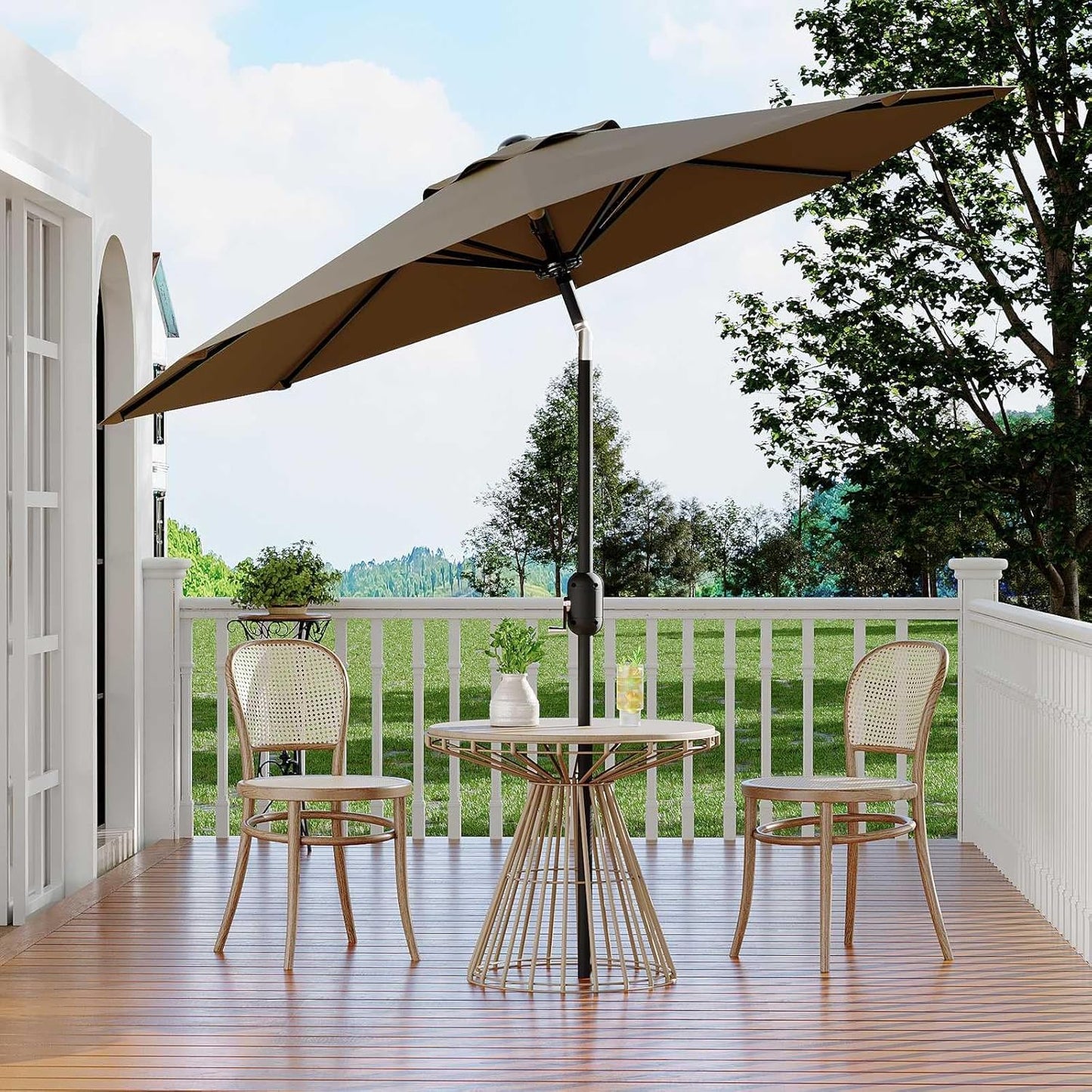Garvee Outdoor Octagon Patio Umbrella, 8.69 x 8.69 x 7.87 ft, 8 Sturdy Ribs