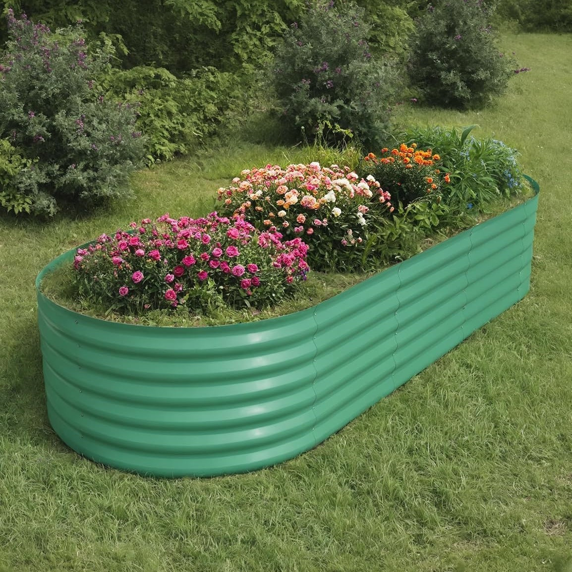 Garvee Elliptical feet Steel Planter Box, Raised Garden Bed